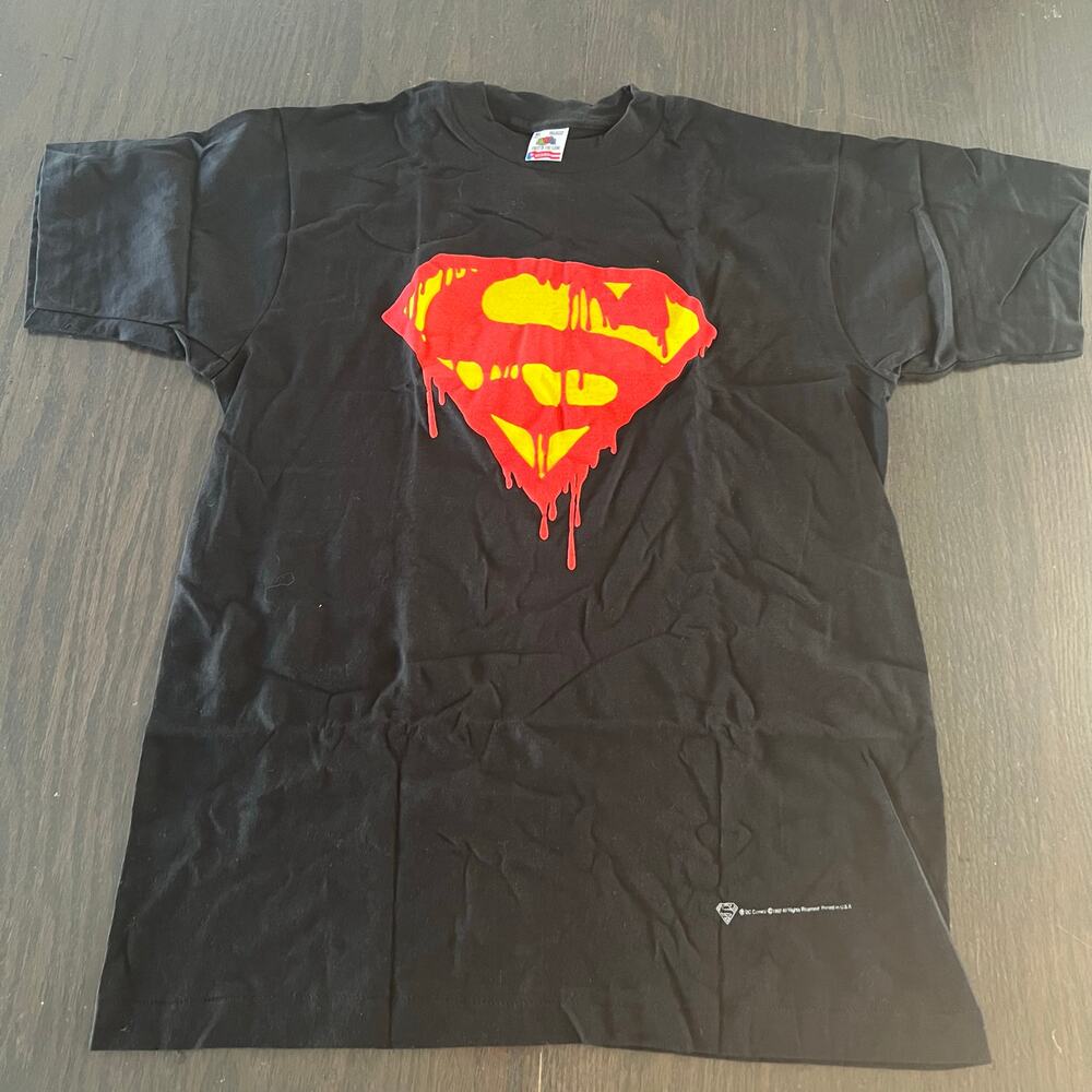NOS Vintage Single Stitch 1992 Doomsday Death of Superman DC Comics T-Shirt Med